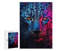 Neon Leopard Portrait-2 Puzzle 1000 Pièces Educa Jouet en Bois Cadeau Unique Décoration Intérieure Jeu Éducatif Challenge Toy Adultes Et Enfants À Partir De 14 Ans 300 PCS