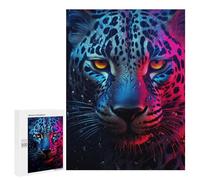 Neon Leopard Portrait-2 Puzzle 1000 Pièces Educa Jouet en Bois Cadeau Unique Décoration Intérieure Jeu Éducatif Challenge Toy Adultes Et Enfants À Partir De 14 Ans 500 PCS