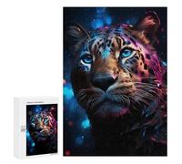 Neon Leopard Portrait Puzzle 1000 Pièces Educa Jouet en Bois Cadeau Unique Décoration Intérieure Jeu Éducatif Challenge Toy Adultes Et Enfants À Partir De 14 Ans 300 PCS