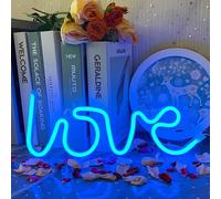 Néon Love Signs Bleues Enseigne Au Neon Led Murale Neon Love Néon Enseignes Lumineuses Décoration Murale Pour Noël,Fête D'anniversaire,Chambre D'enfants,Salle De Séjour,Décoration De Fête De Mariage