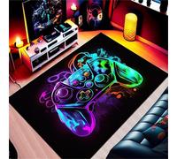 Neon Modern Area Game Rugs, 3D Visual Graffiti Controller Gamer Gaming Room Carpet, Tapis pour Salle De Sport Électronique pour Et Enfants Salon Et La Chambre À Coucher (Couleur 2,50x80cm)