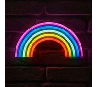 Néon mural à piles Arc-en-ciel - Multicolore
