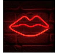 Néon mural à piles Bouche rouge Ostaria Rouge G