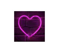 Néon mural à piles Cour rose - Rose