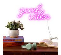 Néon mural USB Good Vibes Atmosphera Rose