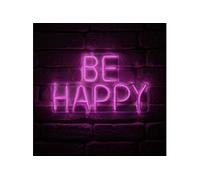 Néon mural USB Be Happy rose Ostaria - Rose Rose