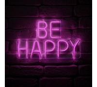 Néon mural USB Be Happy rose Ostaria Rose G