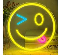 Néon Nuit,Smiley Neon Signe,Décoration Murale LED Néon,USB Opération Néon,Approprié Pour la Chambre à Coucher,Chambre d'enfant,fête,décoration de salle de jeux,cadeaux pour enfants (Style 4)