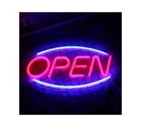 Neon Open Sign for Shop Two Light Modes, Steady Flashing Electronic Illuminated Signs for Shop Wall Glass Window Store