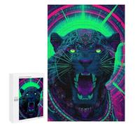 Neon Panther Art Print Puzzle 1000 Pièces Educa Jouet en Bois Cadeau Unique Décoration Intérieure Jeu Éducatif Challenge Toy Adultes Et Enfants À Partir De 14 Ans 1000 PCS