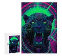 Neon Panther Art Print Puzzle 1000 Pièces Educa Jouet en Bois Cadeau Unique Décoration Intérieure Jeu Éducatif Challenge Toy Adultes Et Enfants À Partir De 14 Ans 300 PCS