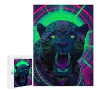 Neon Panther Art Print Puzzle 1000 Pièces Educa Jouet en Bois Cadeau Unique Décoration Intérieure Jeu Éducatif Challenge Toy Adultes Et Enfants À Partir De 14 Ans 500 PCS