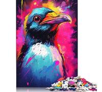 Neon Penguin Puzzle 1000 Pieces Cadeau Unique Jeu Éducatif Défi Jouet À De Qualité Supérieure Peinture Art pour Adultes Et Enfants 1000pcs (38x26cm)
