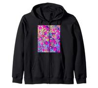 Neon Pulse Symphony, Art Abstrait Sweat à Capuche