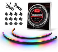 Neon RGB Digital LED Strip 400 mm 5V 3-Pin for PC-Compatible with Aura-SYNC,Gigabyte-RGB-Fusion,with 12 Powerful Magnetic Mounts