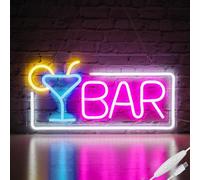Neon Sign, Bar Neon Sign, Led Bar Sign Pour Bar Party Décoration murale, Enseignes lumineuses, Neon Light, Bar Deco Enseigne lumineuse, Décoration murale