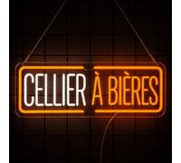 néon signe Enseigne Néon Française "Cellier À Bières" Gradable