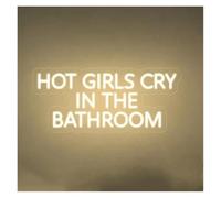 néon signe Enseigne Néon Girls Cry In The Bathroom Décoration Murale De Salle De Bain Tendance Et Chic, Néon Girly 50x24cm(Blanc)