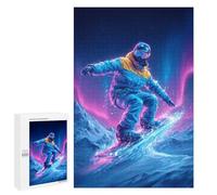 Neon Snowboarder Adventure-1 Puzzle 1000 Pièces Educa Jouet en Bois Cadeau Unique Décoration Intérieure Jeu Éducatif Challenge Toy Adultes Et Enfants À Partir De 14 Ans 1000 PCS