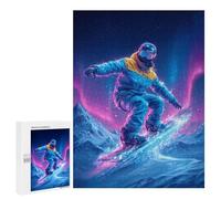 Neon Snowboarder Adventure-1 Puzzle 500 Pièces Educa Jouet en Bois Cadeau Unique Décoration Intérieure Jeu Éducatif Challenge Toy Adultes Et Enfants À Partir De 14 Ans 500 PCS