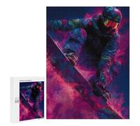 Neon Snowboarder Extreme Winter Sports Art Puzzle 1000 Pièces Educa Jouet en Bois Cadeau Unique Décoration Intérieure Jeu Éducatif Challenge Toy Adultes Et Enfants À Partir De 14 Ans 500 PCS