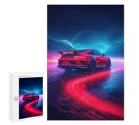 Neon Sports Car Night Drive Puzzle 1000 Pièces Educa Jouet en Bois Cadeau Unique Décoration Intérieure Jeu Éducatif Challenge Toy Adultes Et Enfants À Partir De 14 Ans 1000 PCS