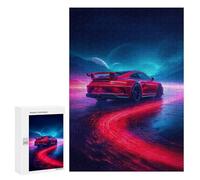 Neon Sports Car Night Drive Puzzle 1000 Pièces Educa Jouet en Bois Cadeau Unique Décoration Intérieure Jeu Éducatif Challenge Toy Adultes Et Enfants À Partir De 14 Ans 300 PCS