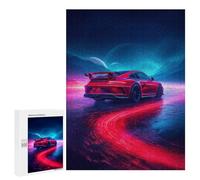 Neon Sports Car Night Drive Puzzle 500 Pièces Educa Jouet en Bois Cadeau Unique Décoration Intérieure Jeu Éducatif Challenge Toy Adultes Et Enfants À Partir De 14 Ans 500 PCS