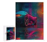Neon Sports Car Reflection Puzzle 500 Pièces Educa Jouet en Bois Cadeau Unique Décoration Intérieure Jeu Éducatif Challenge Toy Adultes Et Enfants À Partir De 14 Ans 500 PCS