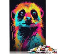 Neon Suricate Puzzle 1000 Pièces Educa Jouet en Bois Cadeau Unique De l'art De La Décoration Jeu Éducatif Challenge Toy Adultes Et Enfants À Partir De 14 Ans 1000pcs (38x26cm)