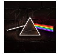 Néon Traingulo Pink Floyd Dark Side of The Moon | Néon LED flexible décoratif | Neon rock classique | Taille 100 x 47 cm