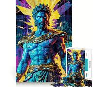 Neon Zeus︰ Electric Reign Puzzles 1000 pièces pour Adultes Renforcez Votre mémoire, détendez-Vous, qualité supérieure, Cadeau d'anniversaire (38x26cm)
