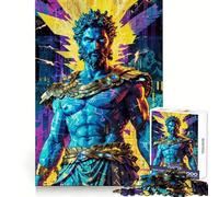 Neon Zeus︰ Puzzles Electric Reign 1000 pièces pour Adolescents Renforce la mémoire, soulage la Tension, Bords de qualité, Cadeau de Noël (38x52cm)