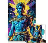 Neon Zeus︰ Puzzles Electric Reign pour Adolescents 1000 pièces Jeu d'entraînement cérébral Image relaxante et chaleureuse à Assembler (50x75cm)