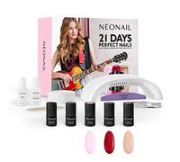 NÉONAIL 21 Days Starter Set - Kit de Manucure Semi-Permanente- Kits de décoration pour Manucure & Pédicure - Lampe 12W/36