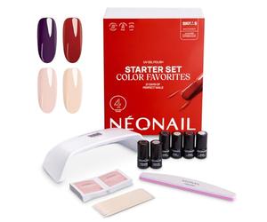 NÉONAIL Color Favorites Starter Set - Kit de Manucure Semi-Permanente - Kits de décoration pour Manucure & Pédicure - Lampe LED 10W/36
