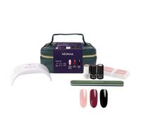 NÉONAIL Kit de Vernis à Ongles avec LED Lampe ALL YOU NEED TO GLOW Starter Set - LED-Lampe USB 12 W - Trousse à cosmétiques,Vernis Gel UV Semi Permanent, Base et Top Coat - Accessoires