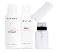 NÉONAIL Kit Manucure Acétone Cleaner Pompe et Cotons Sans Peluches