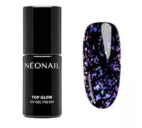 NÉONAIL NEONAIL Vernis Semi Permanent Top Coat 7,2 ml Vernis Gel UV Semi Permanent Top Glow Violet Aurora Flakes Top Coat Vernis à Ongles Gel Polish Gel Top Coat UV Nail Art
