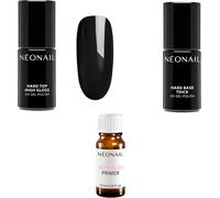 Neonail Uv Set Hard Base 7,2 Ml Hard Top 7,2 Ml Non-Acid Primer 10 Ml-Vernis Semi Permanent Base-Top Coat-Primer Sans Acide-Nail Prep