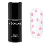NEONAIL Vernis Semi Permanent Couleur 7,2 ml - Self Love Era - Transparent avec des Cœurs Roses Intégrés - Vernis Gel UV à Ongles - Gel Polish - Gel UV Couleur - Nail Art