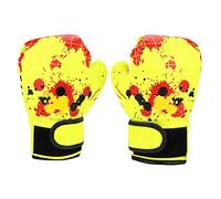 Neonate Ragazzi Bambini Guantoni da Boxe Sacco da Boxe Allenamento Guanti da Combattimento Guanto da Combattimento per Kickboxing Muay Thai MMA (Gialla)