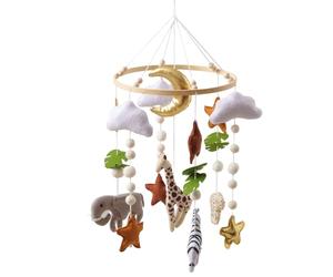 Neonate Suspension pour berceau - Ornement de créature interactif en textile fait à la main, plaisir de berceau suspendu mélodieux, décoration de bébé suspendue | Lieu féminin masculin garde d'