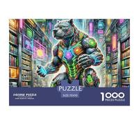 NeonBattleLoup 1000 Pièces Jigsaw Puzzle Fantastique Magique À Partir De 14 Ans Artistique Jeu Éduchatif Défi Activité Créative 70x50cm/1000pcs