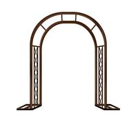 NEONMAN Arche de Jardin en métal Robuste - Grande tonnelle pour rosiers grimpants, Support pour Arche de Mariage, Structure métallique extérieure Solide avec Bases(Marron,1.4m)