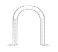 NEONMAN Arche de Jardin en métal Robuste - Grande tonnelle pour rosiers grimpants, Support pour Arche de Mariage, Structure métallique extérieure Solide avec Bases(Blanc,1.4m)