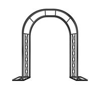 NEONMAN Arche de Jardin en métal Robuste - Grande tonnelle pour rosiers grimpants, Support pour Arche de Mariage, Structure métallique extérieure Solide avec Bases(Noir,1.8m)