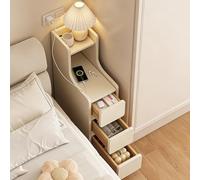 NEONMAN Table de Chevet à Trois Tiroirs, Hauteur 87 cm Charge Maximale 80 kg Montage Facile Gain de Place Idéale pour Les Chambres, Les Salons et Autres Pièces(Blanc,25x34x87cm)