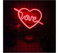 Néons Luminaires Enseigne Au Néon Amour Mur Table Art Éclairage De Nuit Pour La Saint-valentin Mariage(Rouge)