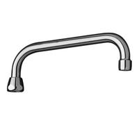 Neoperl universele HU bovenuitloop m. straalregelaar1/2x15cm chroom 16615212